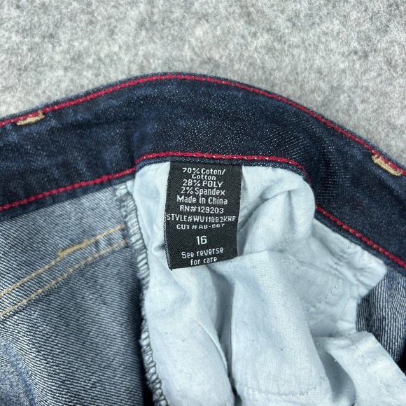 Cello Jeans Womens 16 Straight Leg Dark Wash Stretch Denim Pants Casual Ladies - Picture 10 of 11